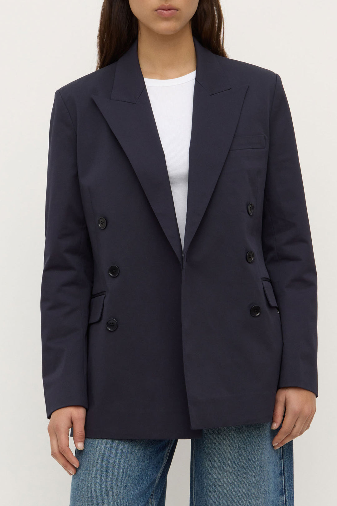 Assembly Label Ellen Double Breasted Blazer | True Navy