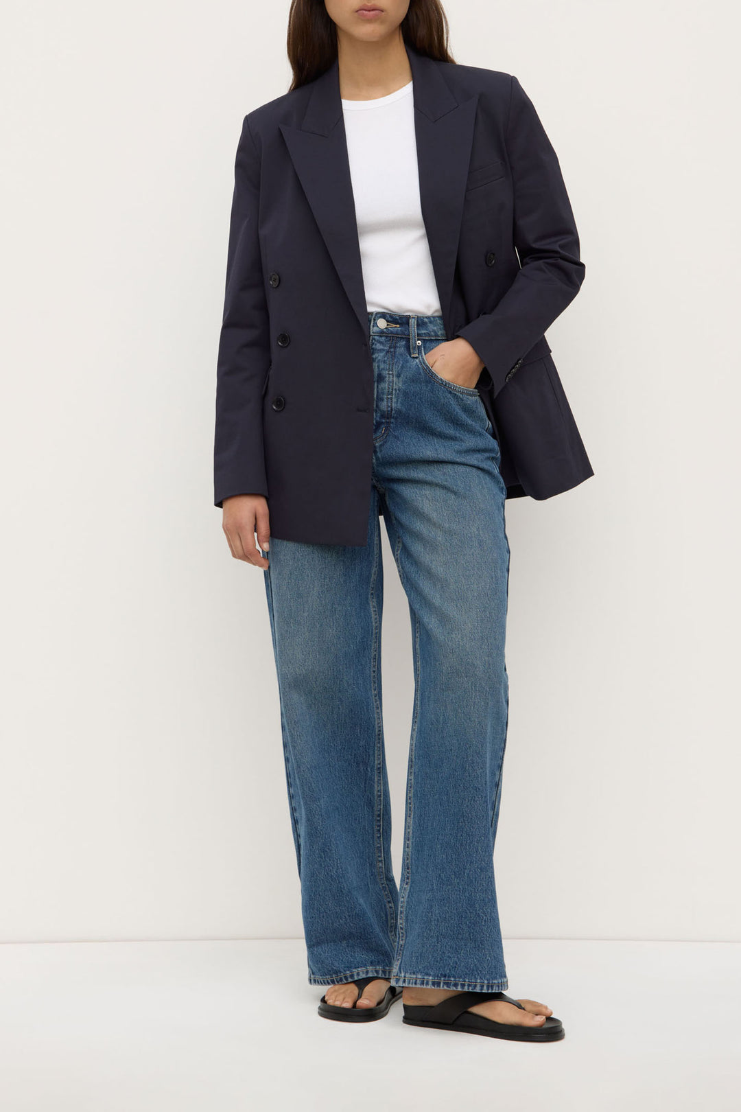 Assembly Label Ellen Double Breasted Blazer | True Navy