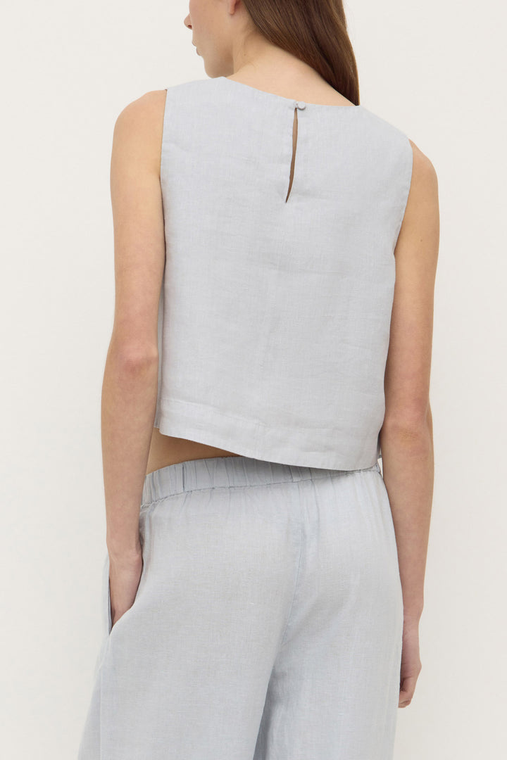 Assembly Label Estelle Linen Top | Cloud