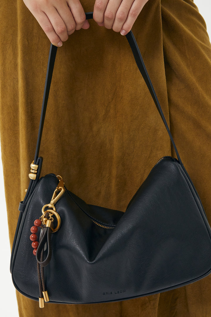 Brie Leon Fia Key Charm | Chocolate
