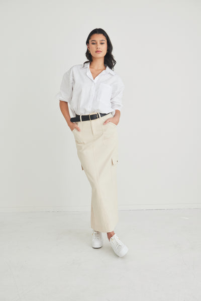 Among the Brave Utility Midi Skirt