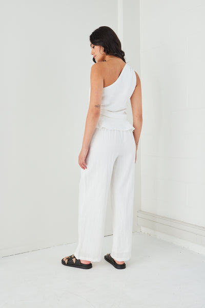 Among the Brave Guardian Linen Pant - White