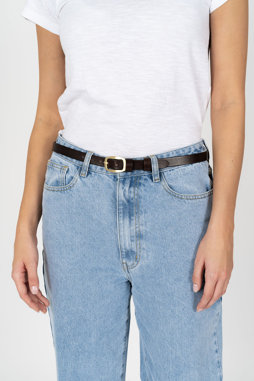 Humidity Twiggy Belt | Cocoa & Gold