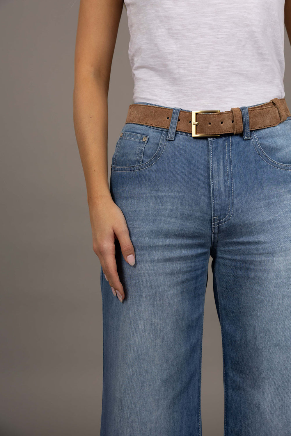Humidity Classic Suede Belt | Camel
