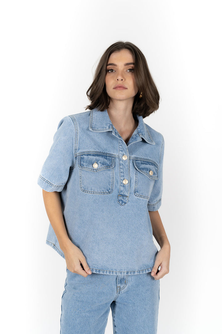 Humidity Amici Top | Cloud Blue