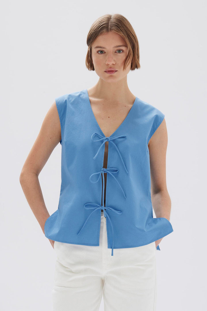 Assembly Label Ollie Poplin Tie Top | Bahama