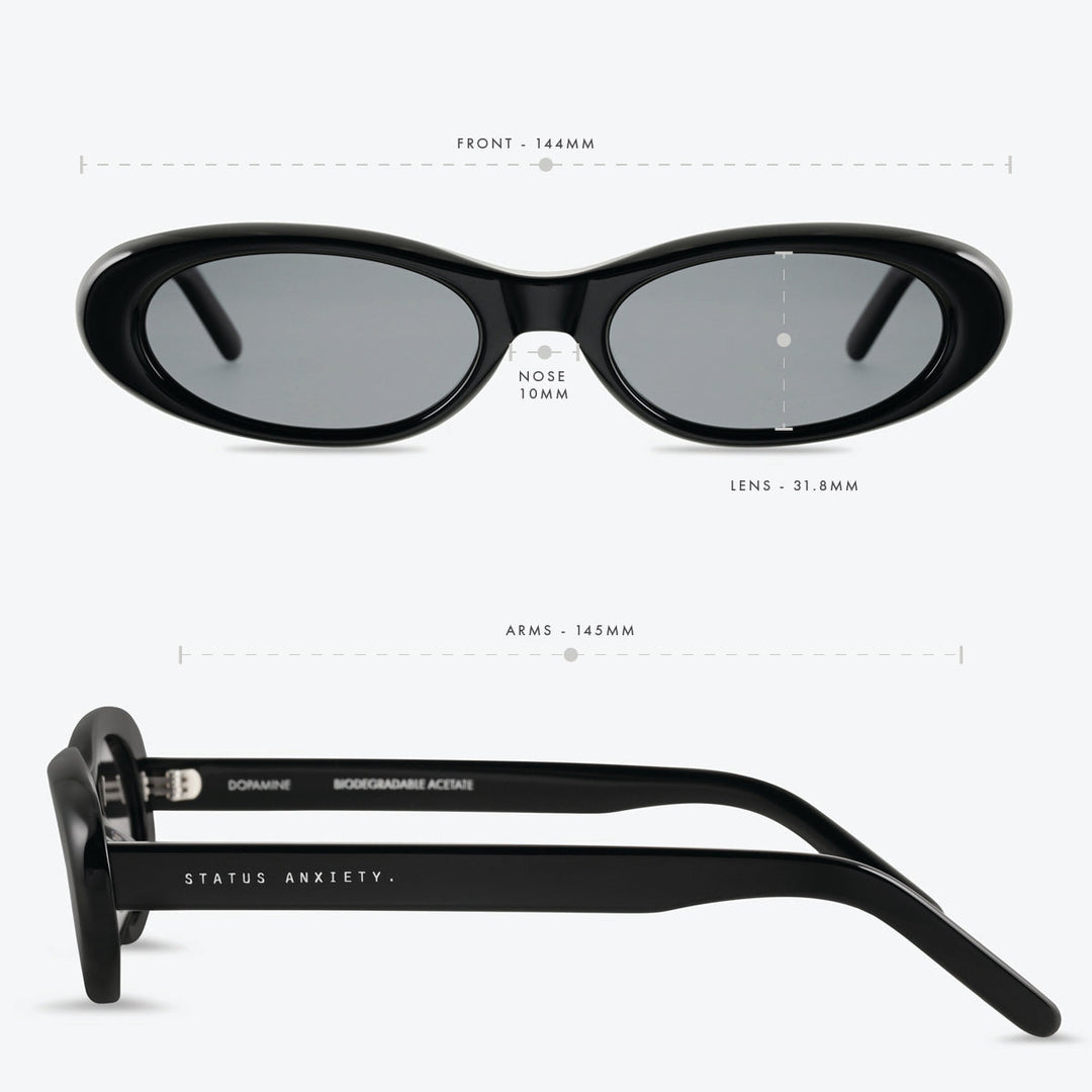 Status Anxiety Dopamine Sunglasses | Black