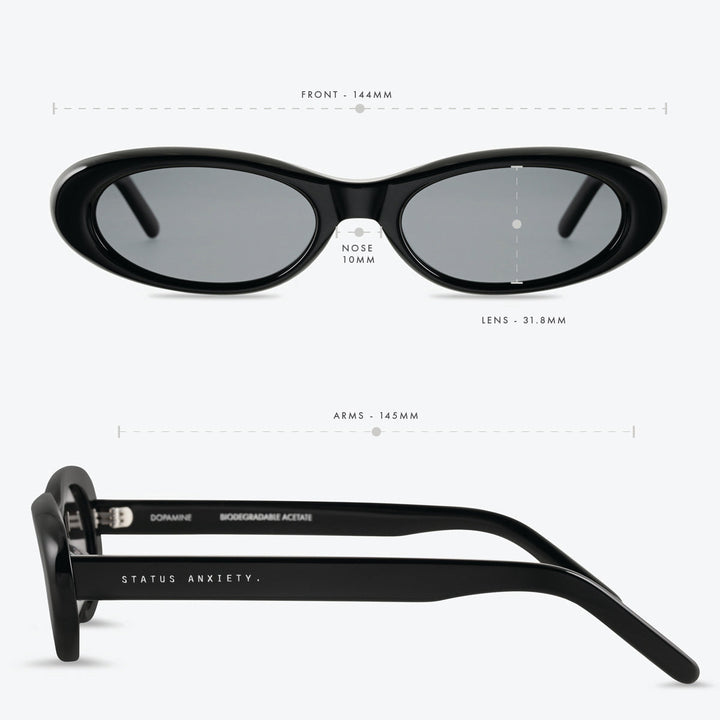 Status Anxiety Dopamine Sunglasses | Black