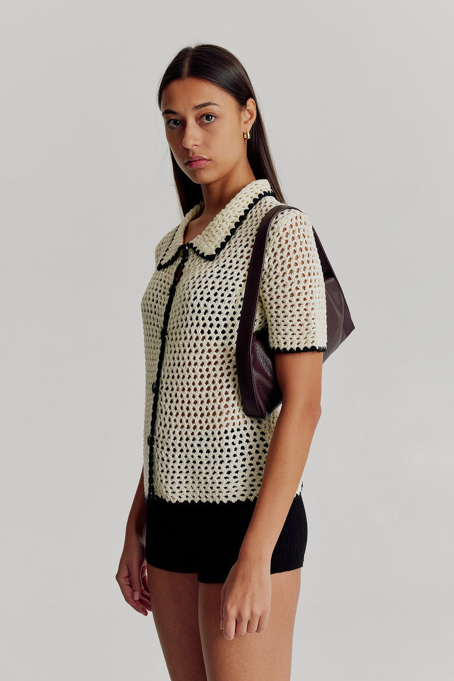 Brie Leon Harlow Slouch Mono Baguette | Choc Nappa