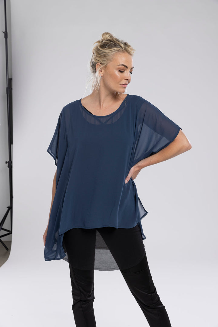 Nes Civita Top | Denim Blue