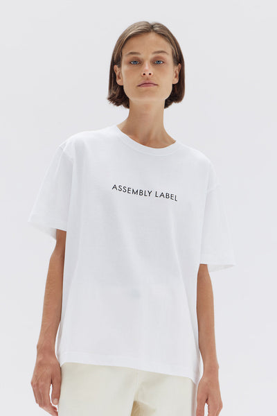 Assembly Label Everyday Organic Logo Tee | White/Black