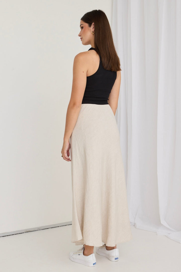 Reunion Label Lagos Linen Maxi Skirt