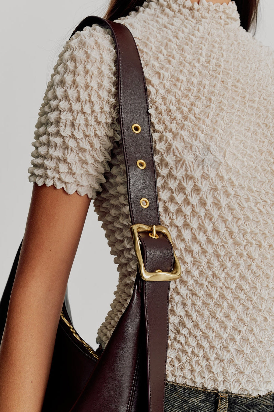Brie Leon Large Everyday Croissant Bag | Chocolate