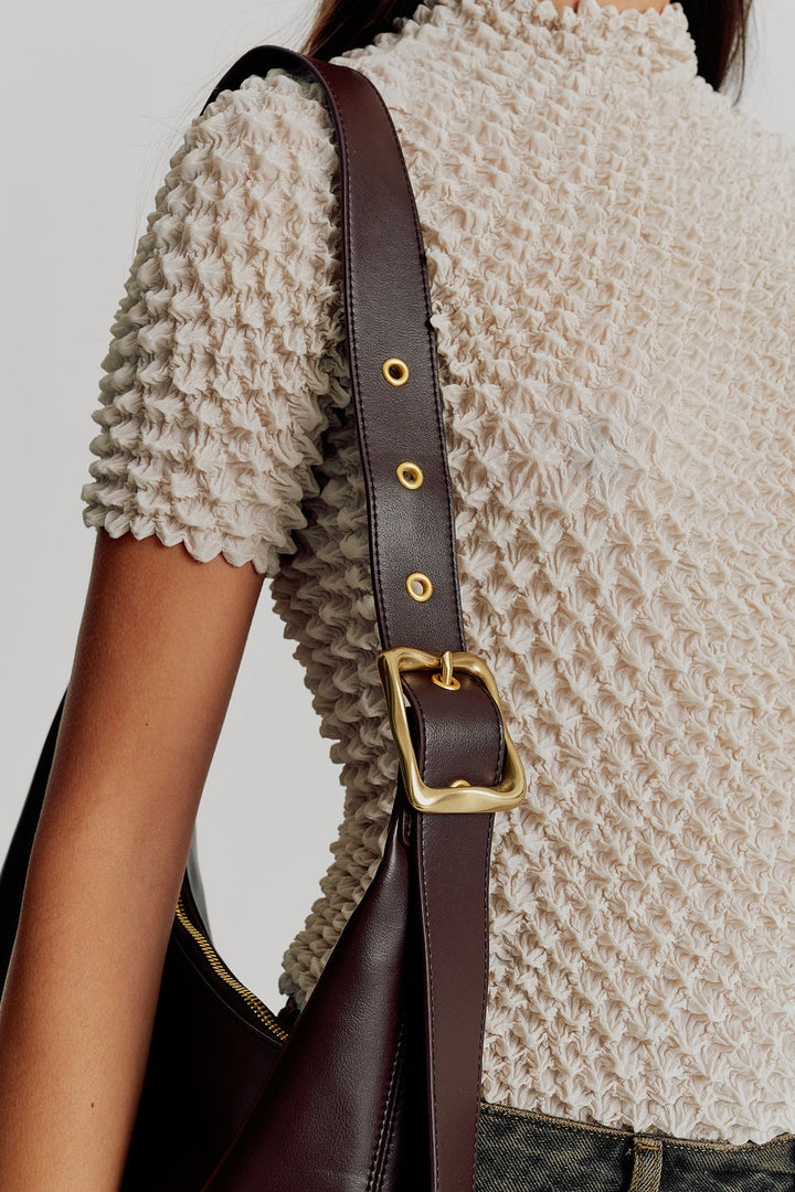 Brie Leon Large Everyday Croissant Bag | Chocolate