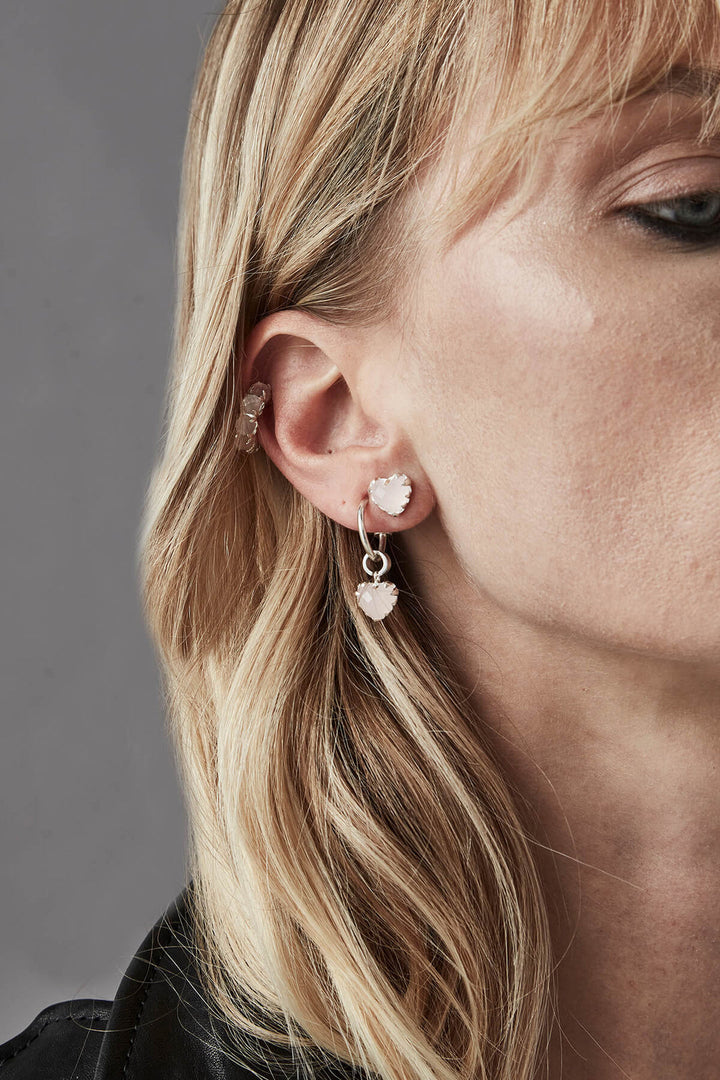 Stolen Girlfriends Club Love Claw Earrings | Rose Quartz