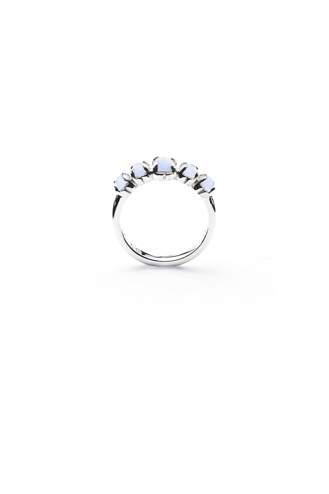 Stolen Girlfriends Club Halo Cluster Ring | Silver & Blue Lace Agate