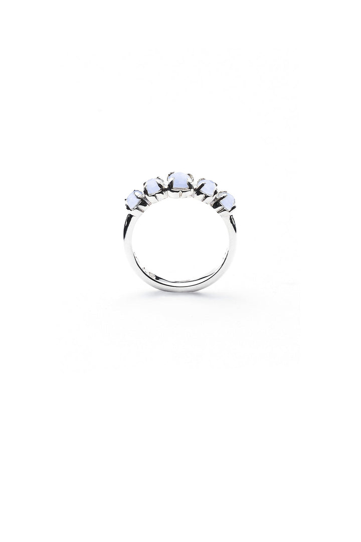 Stolen Girlfriends Club Halo Cluster Ring | Silver & Blue Lace Agate
