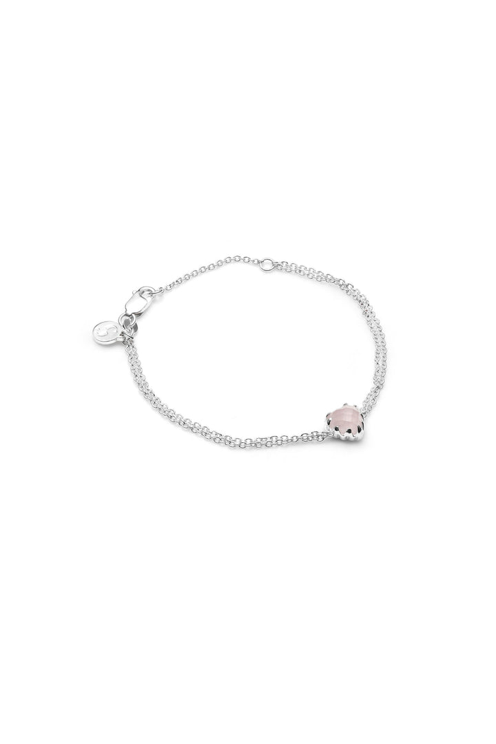 Stolen Girlfriends Club Love Claw Bracelet | Silver & Rose Quartz