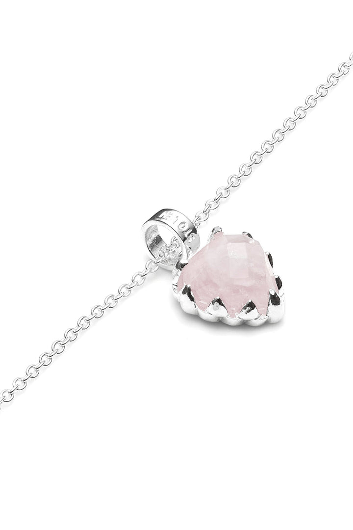Stolen Girlfriends Club Love Claw Necklace | Silver & Rose Quartz