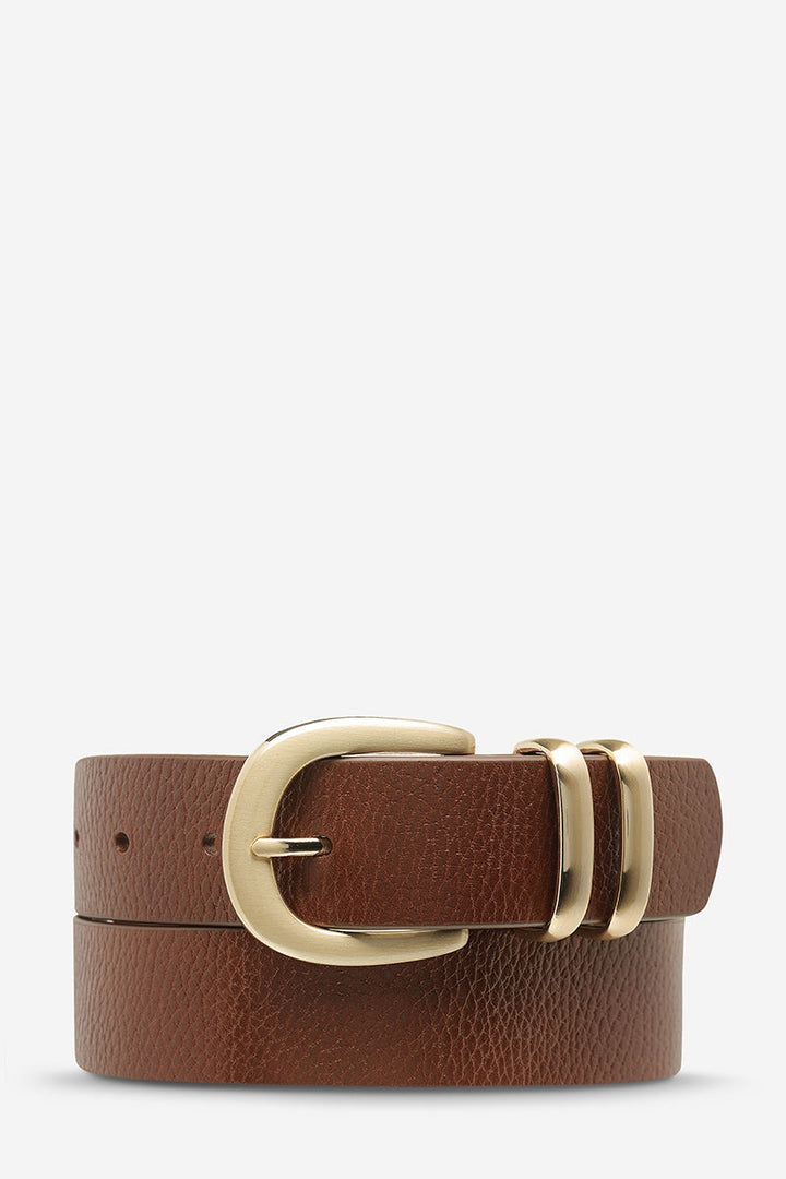 Status Anxiety Let It Be Belt | Tan & Gold