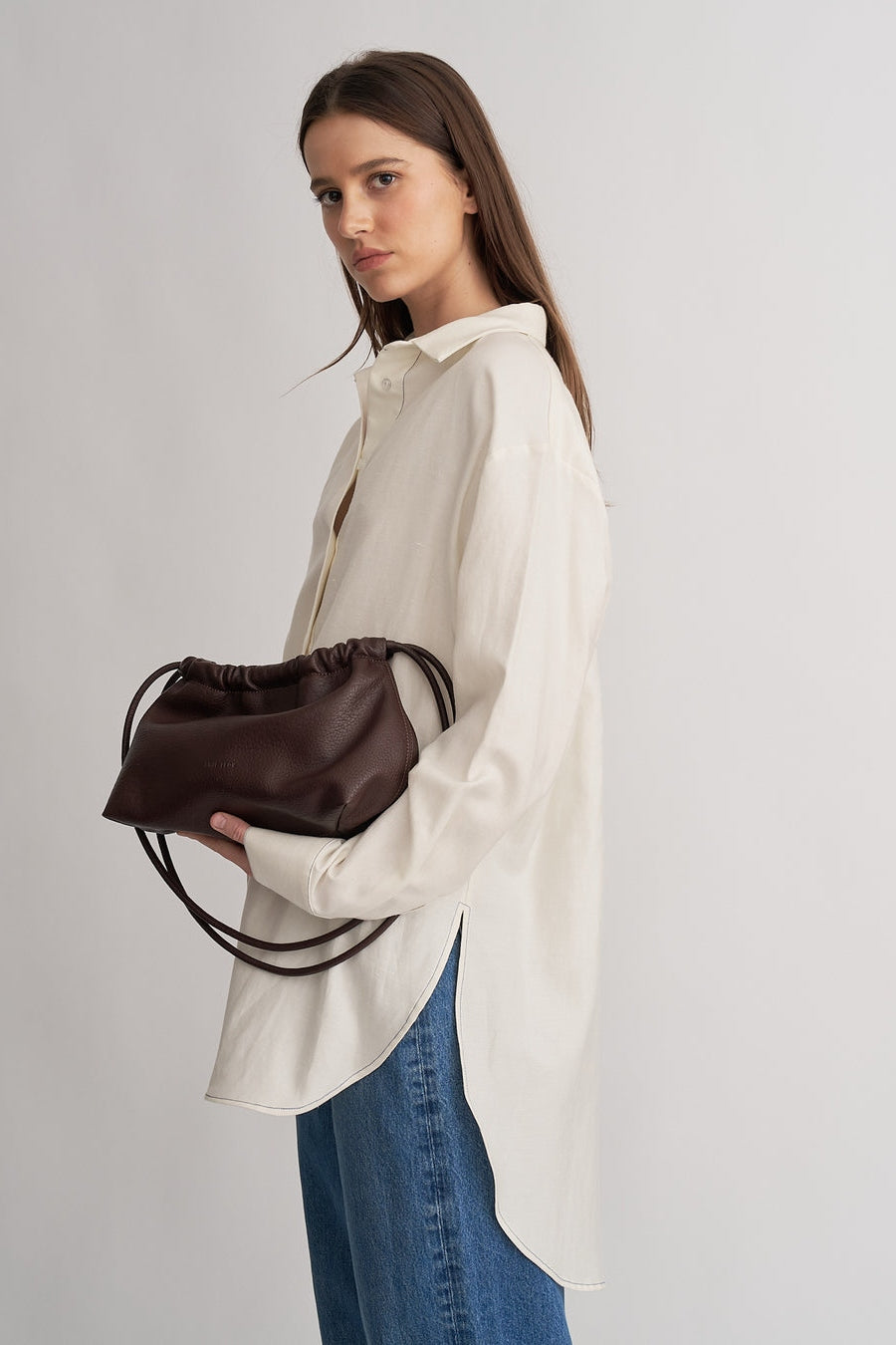 Brie Leon Alma Bag | Choc Nappa
