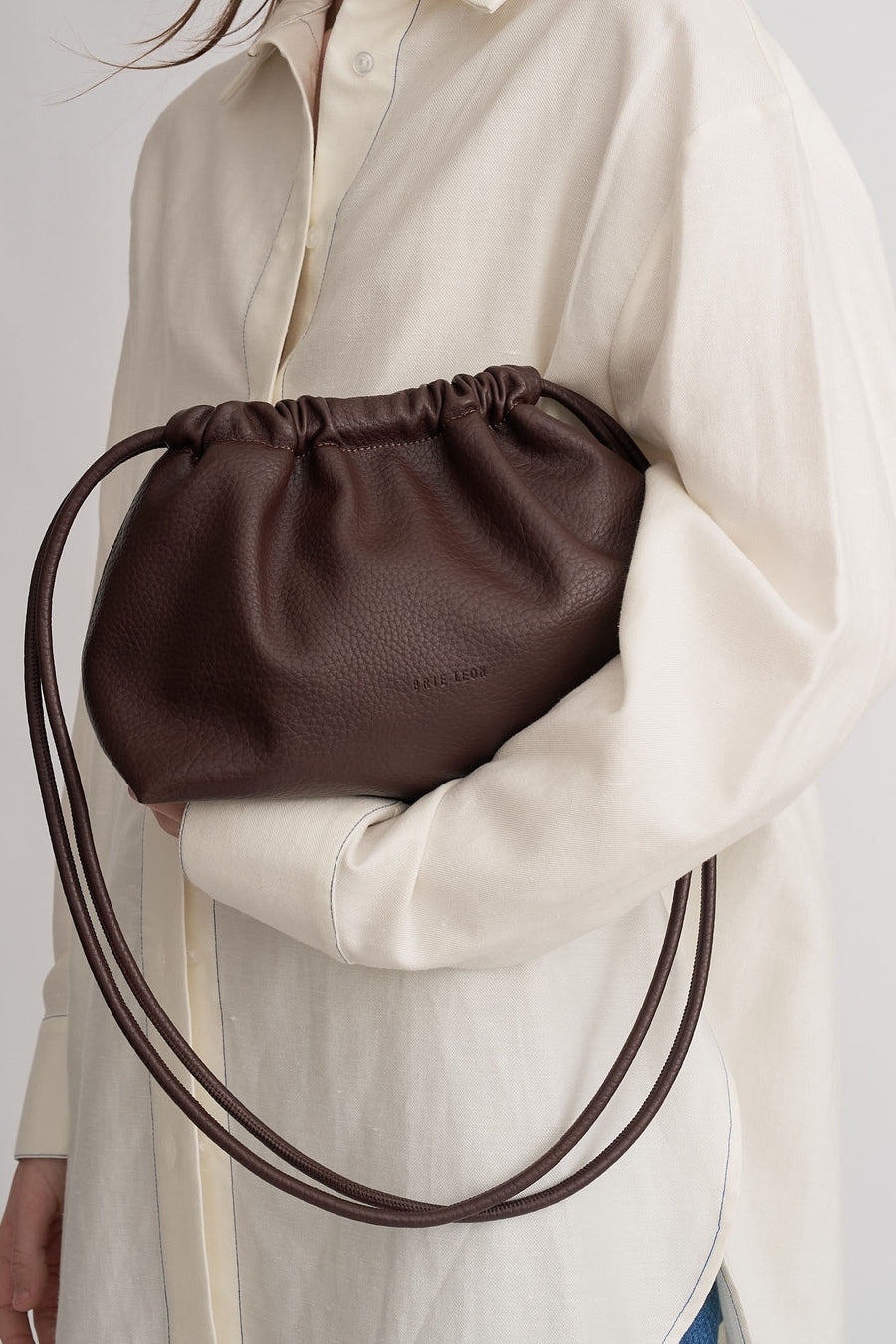 Brie Leon Alma Bag | Choc Nappa