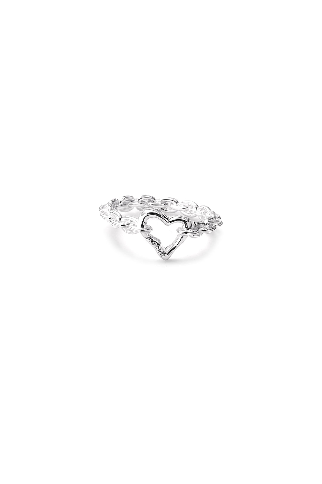 Stolen Girlfriends Club Melted Heart Chain Ring | Silver