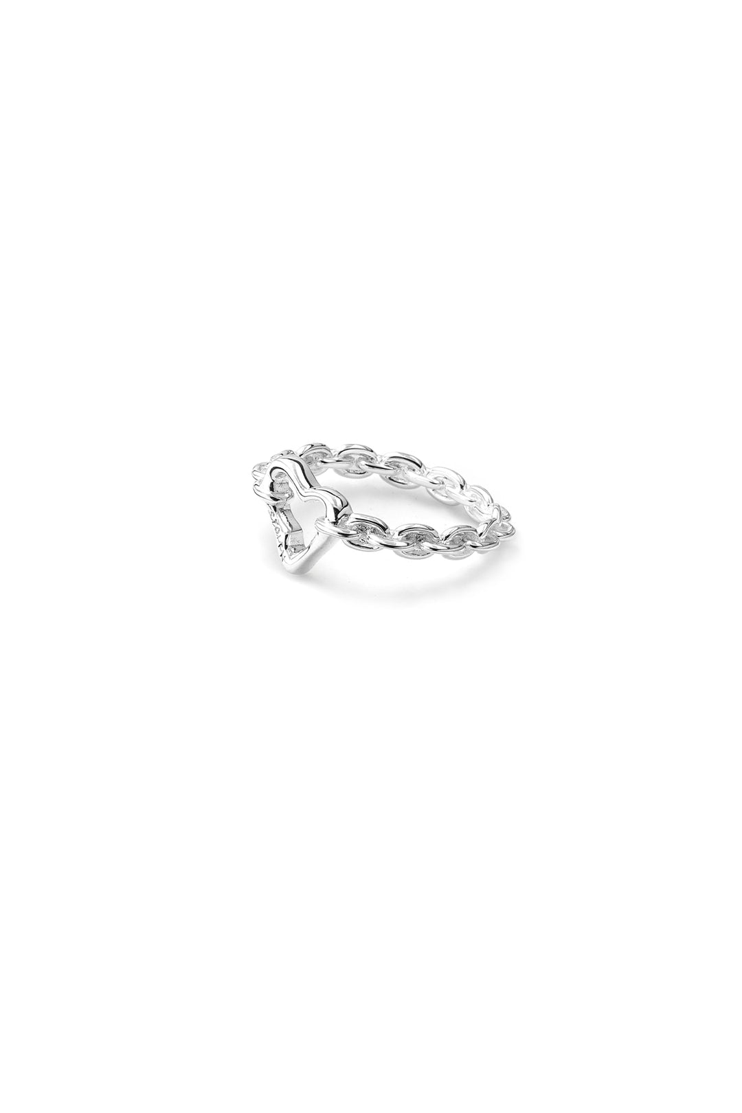 Stolen Girlfriends Club Melted Heart Chain Ring | Silver