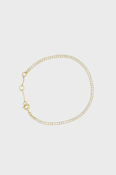 Brie Leon CZ Tennis Bracelet - Gold