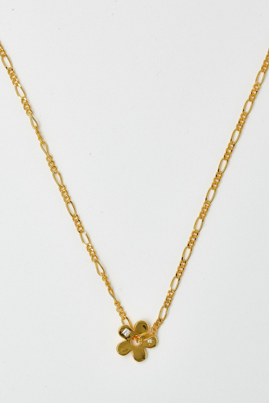 Brie Leon Signature Flower Pendant Necklace - Gold