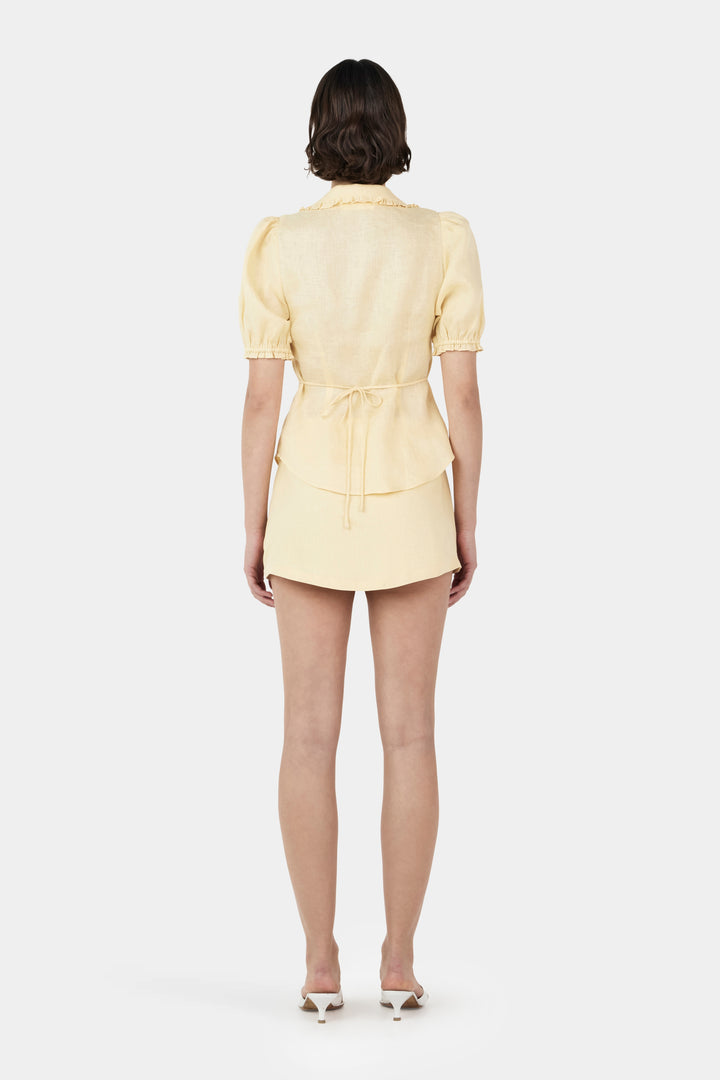 Ownley Izzy Linen Shirt | Lemon