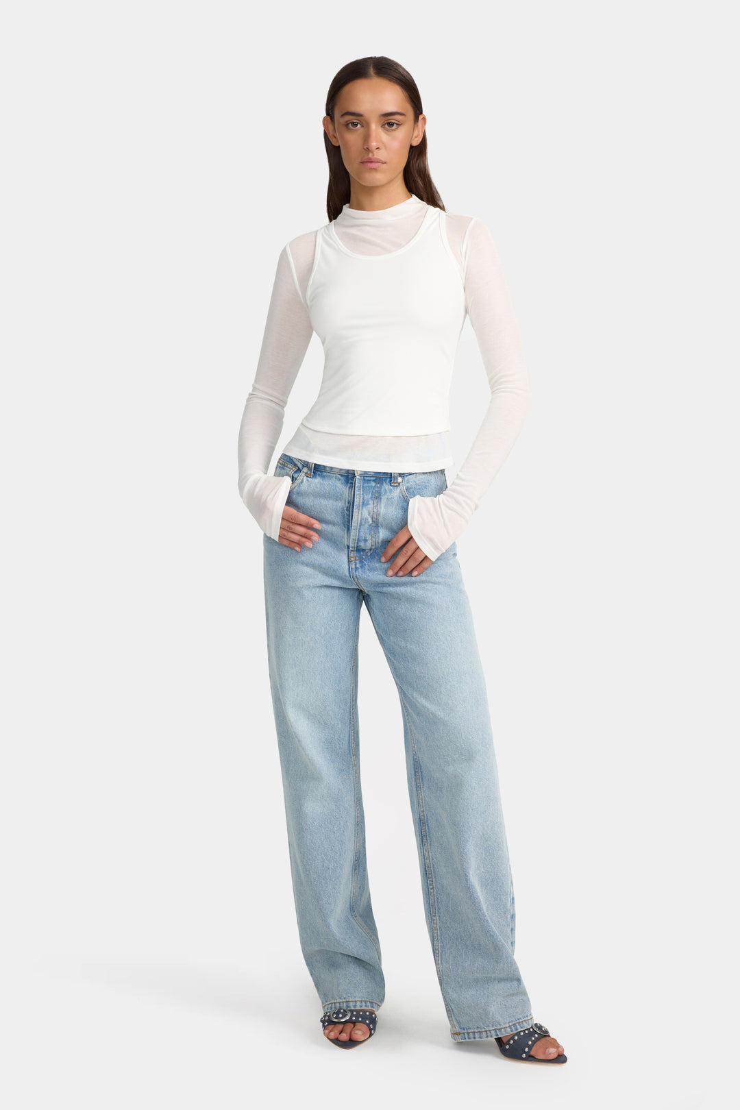 Ownley Joanna Jersey Top | White
