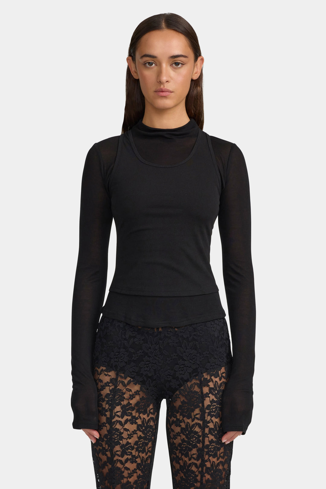 Ownley Joanna Jersey Top | Black