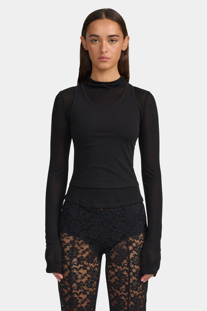 Ownley Joanna Jersey Top | Black