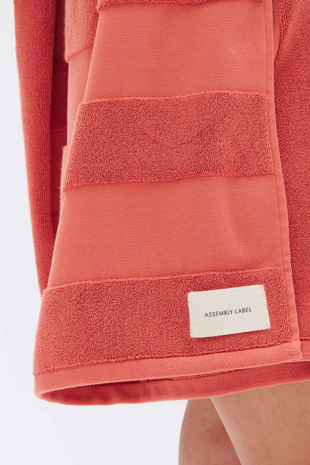 Assembly Label Jacquard Tile Beach Towel | Papaya