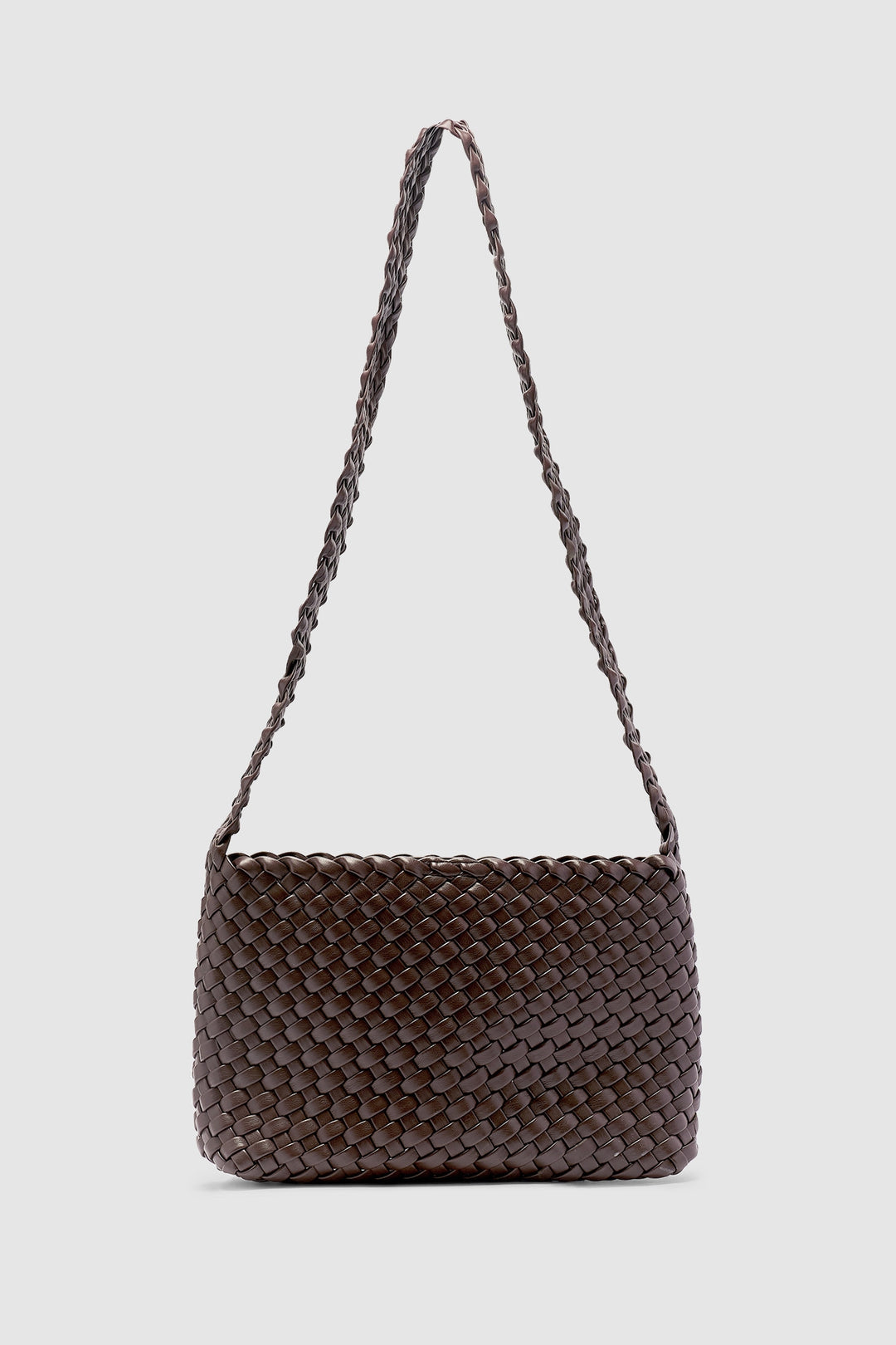 Brie Leon Luca Woven Crossbody | Chocolate