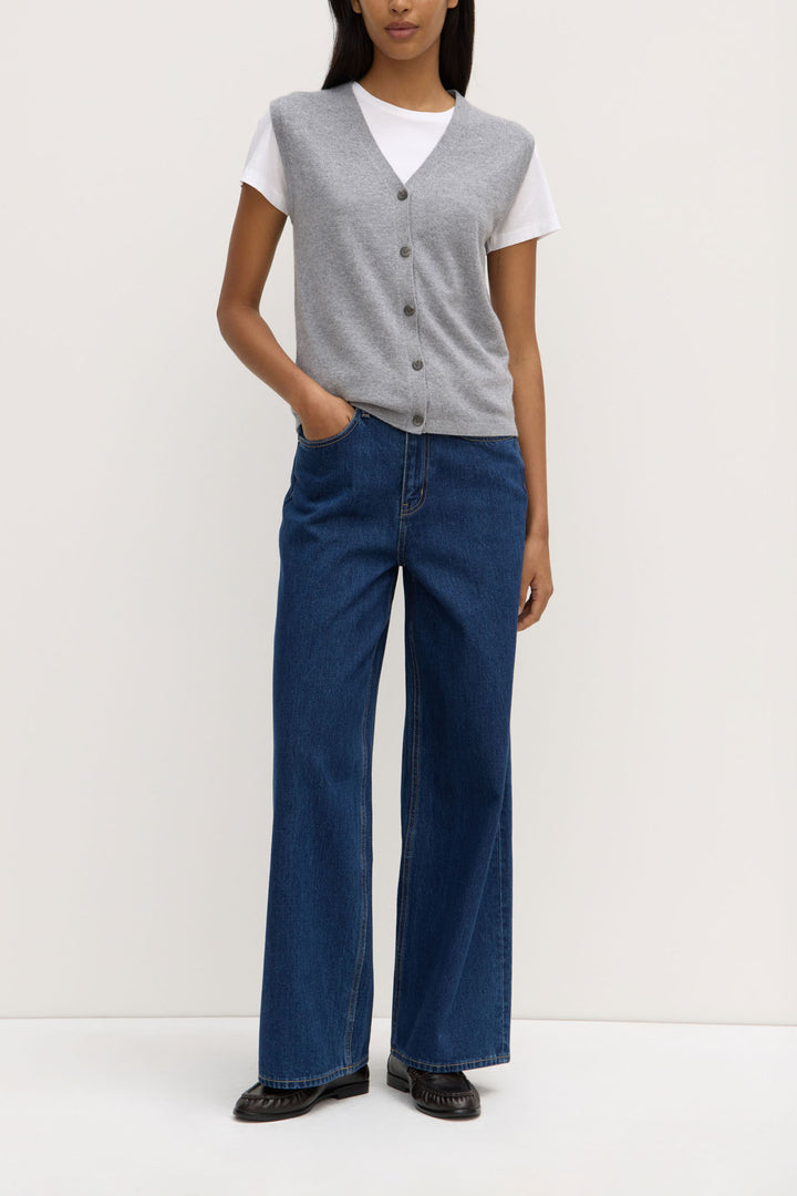 Assembly Label Lara Cashmere Knit Tank | Grey Marle