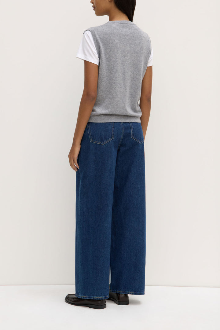 Assembly Label Lara Cashmere Knit Tank | Grey Marle