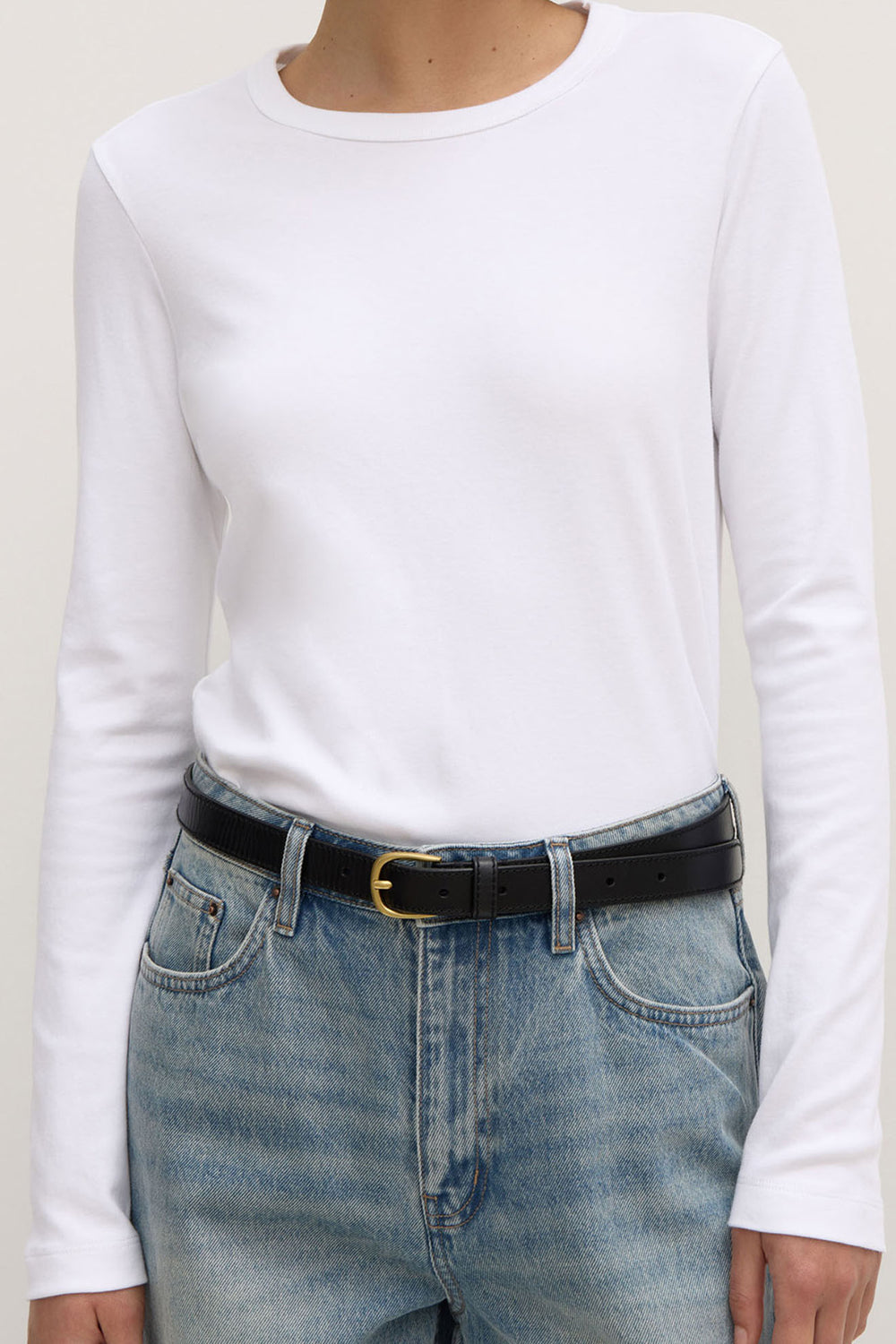 Assembly Label Lyla Long Sleeve Tee | White