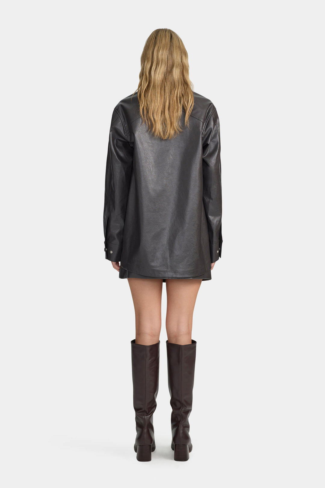  Ownley Marshall PU Shacket | Graphite