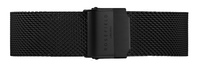 The Mercer collection pays tribute to New York's fashion culture. Classic elements of round watches are paired with modern stainless steel mesh straps for a new sense of style.      Matte black-plated stainless steel - Black     Water resistance 3 ATM