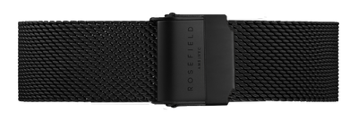 The Mercer collection pays tribute to New York's fashion culture. Classic elements of round watches are paired with modern stainless steel mesh straps for a new sense of style.      Matte black-plated stainless steel - Black     Water resistance 3 ATM