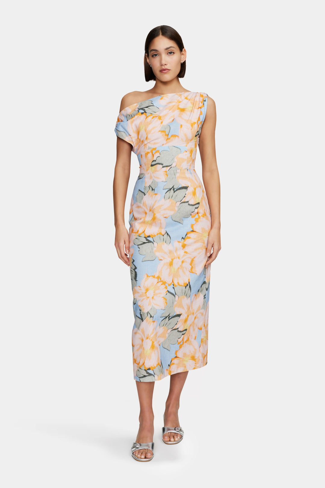 Ownley Morgan Midi Dress | Chambray Floral