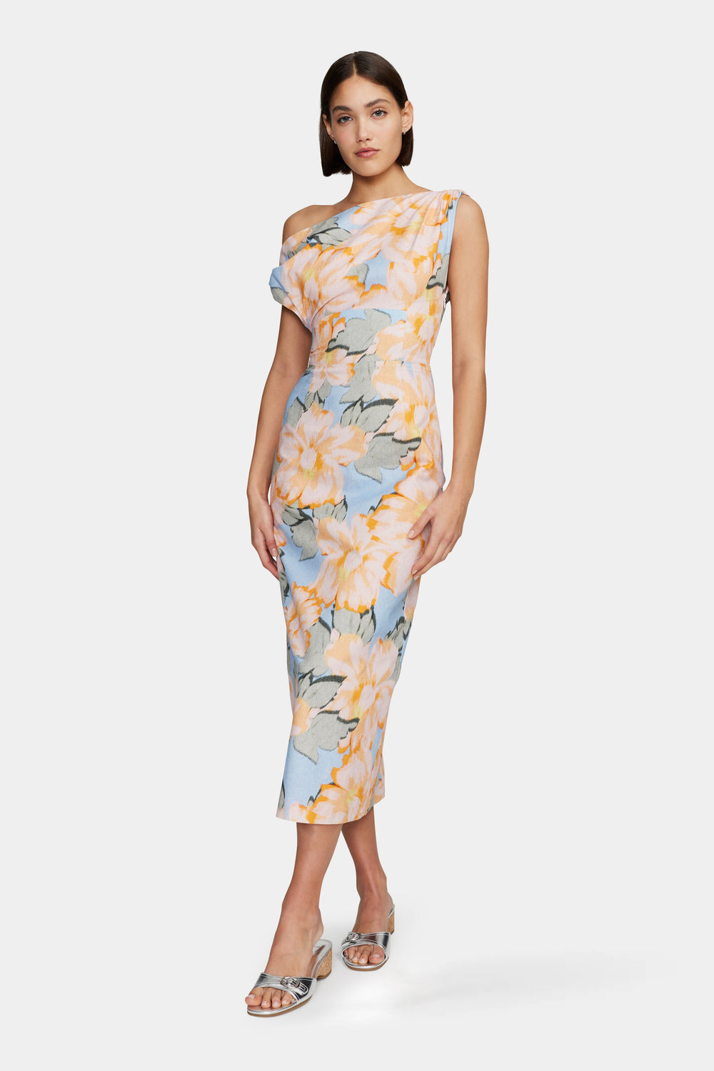 Ownley Morgan Midi Dress | Chambray Floral