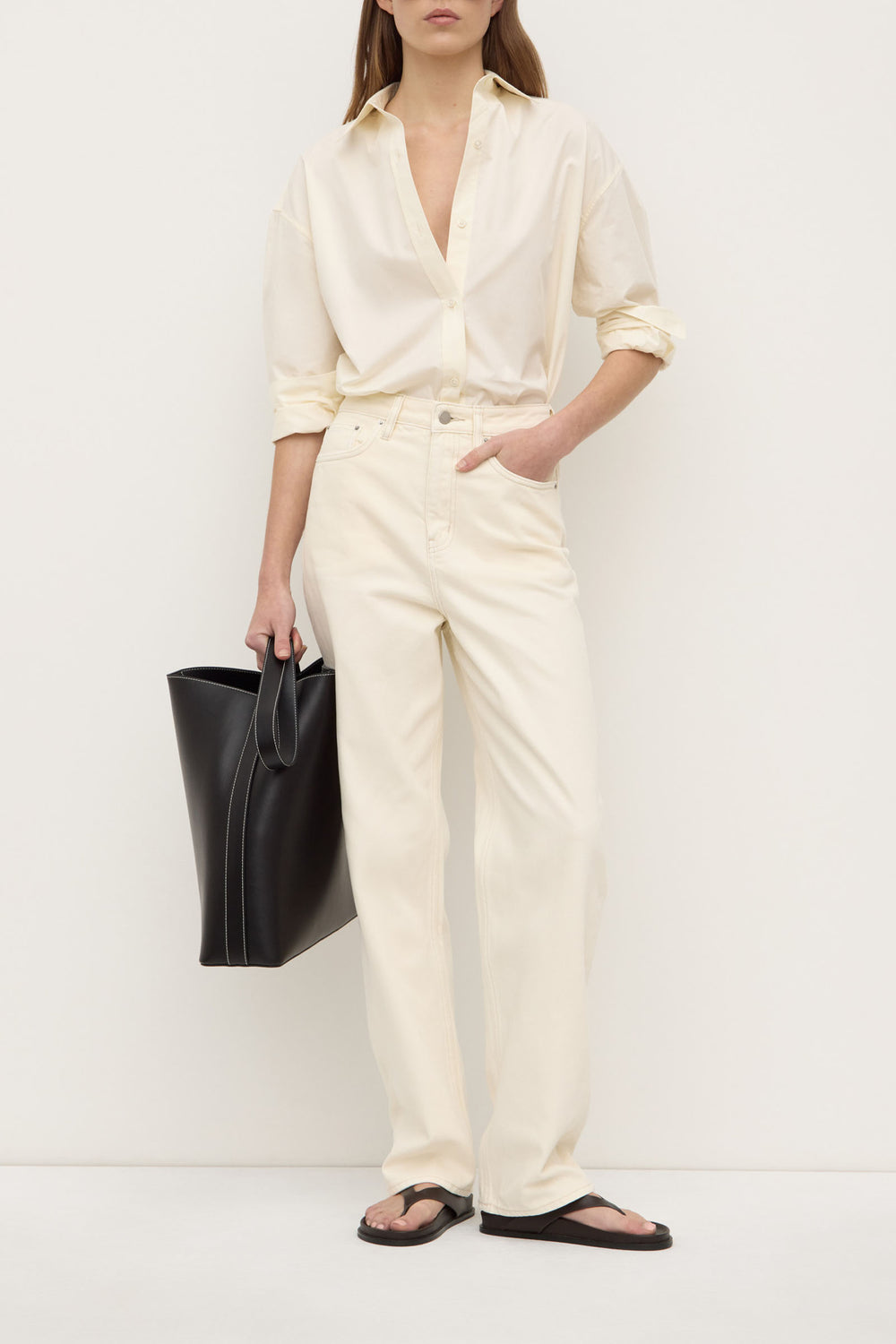 Assembly Label Marigold Poplin Long Sleeve Shirt | Butter