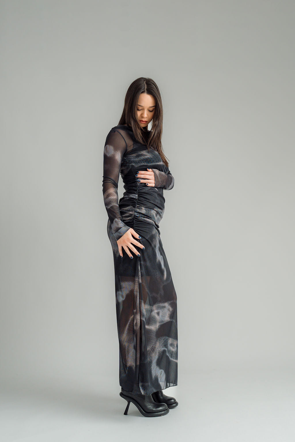 Nes Milly Dress | Nightscape Mesh