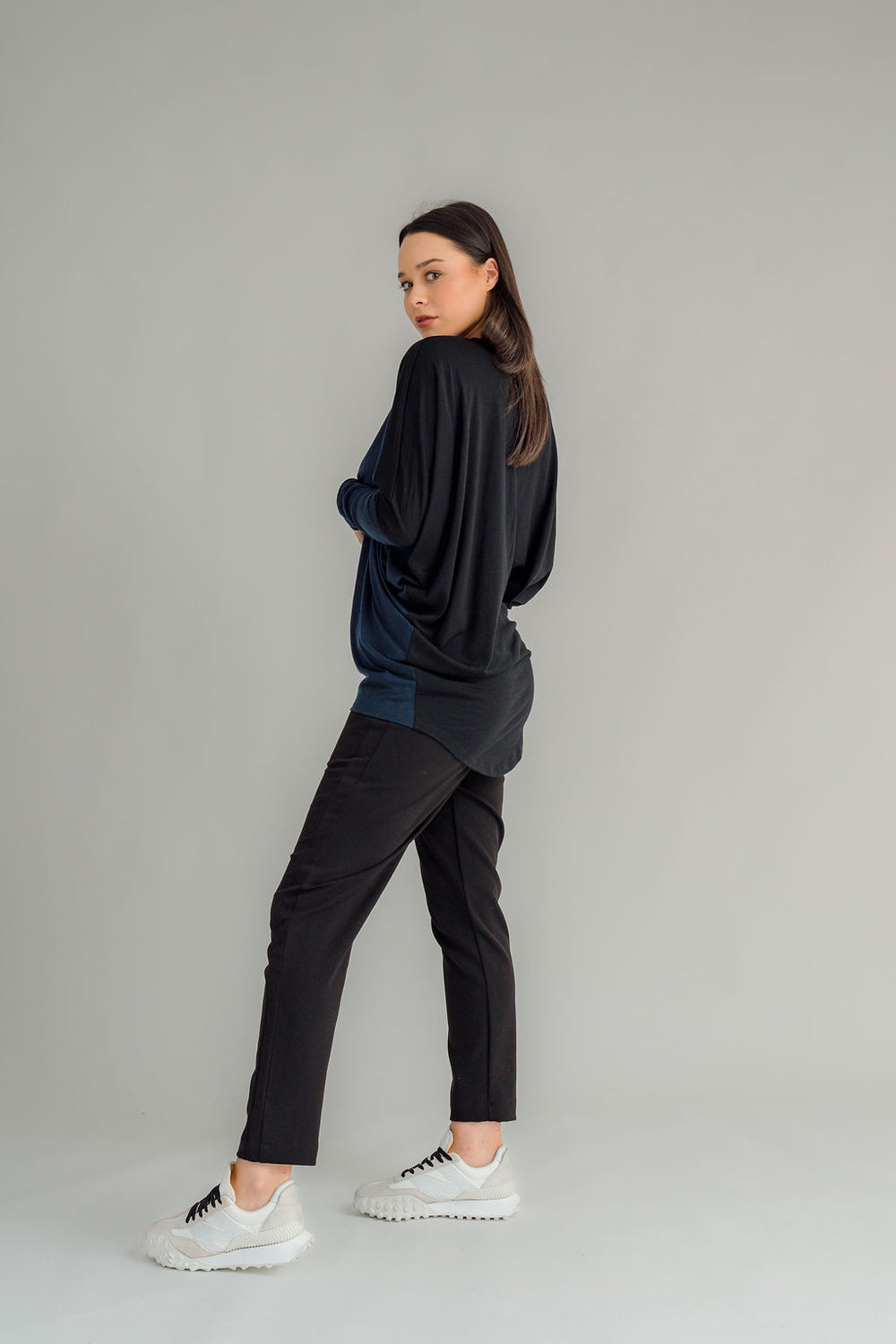 Nes Merino Harley Jumper | Black/Ink
