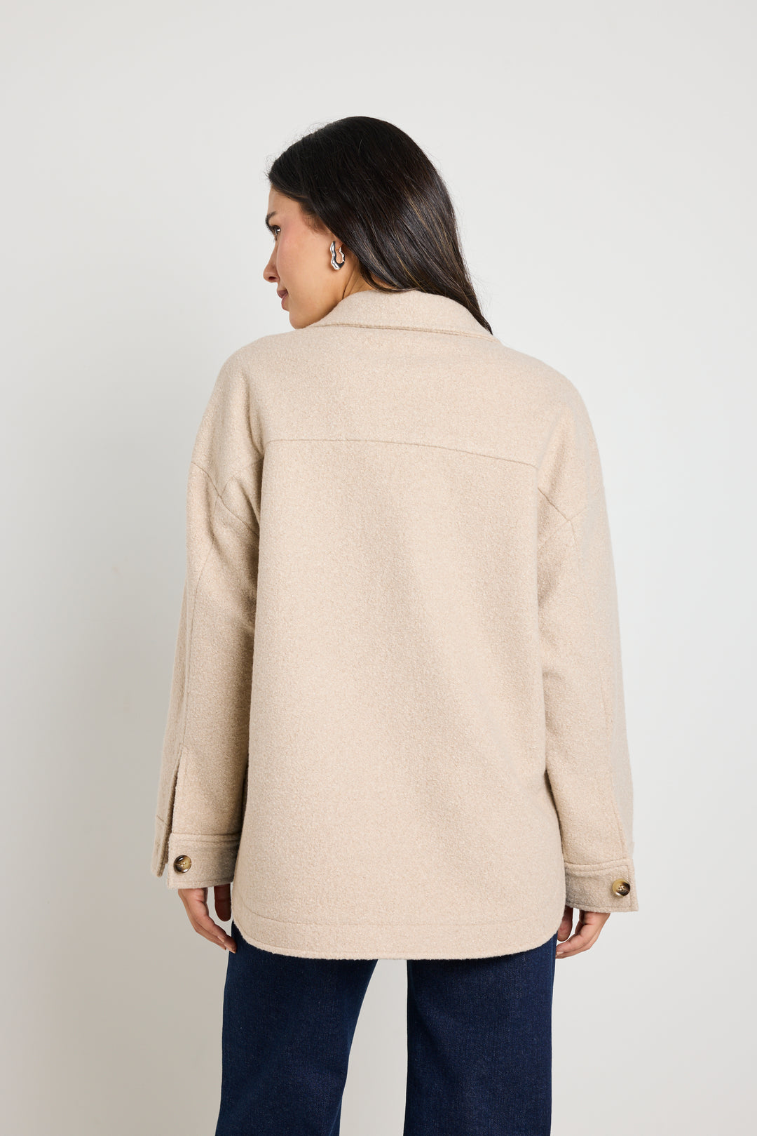 Stories Be Told Pinot Oversized Shacket | Taupe