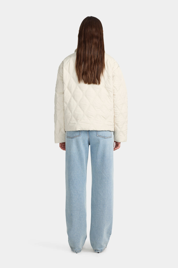 Ownley Quinton Cropped Quilted Jacket | Cream