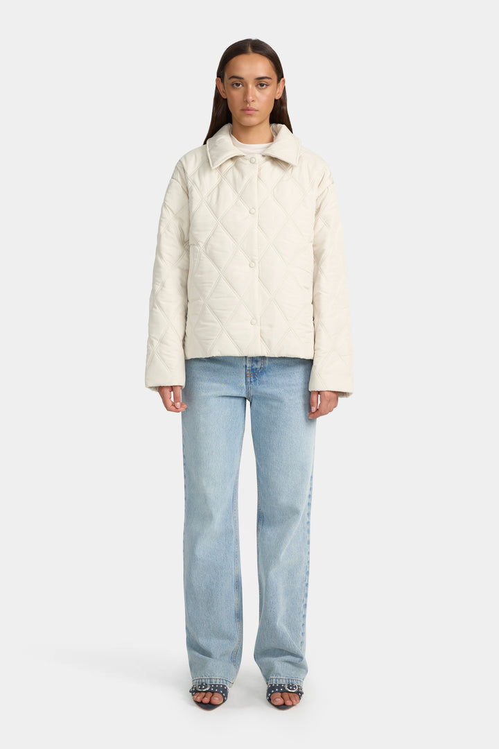 Ownley Quinton Cropped Quilted Jacket | Cream